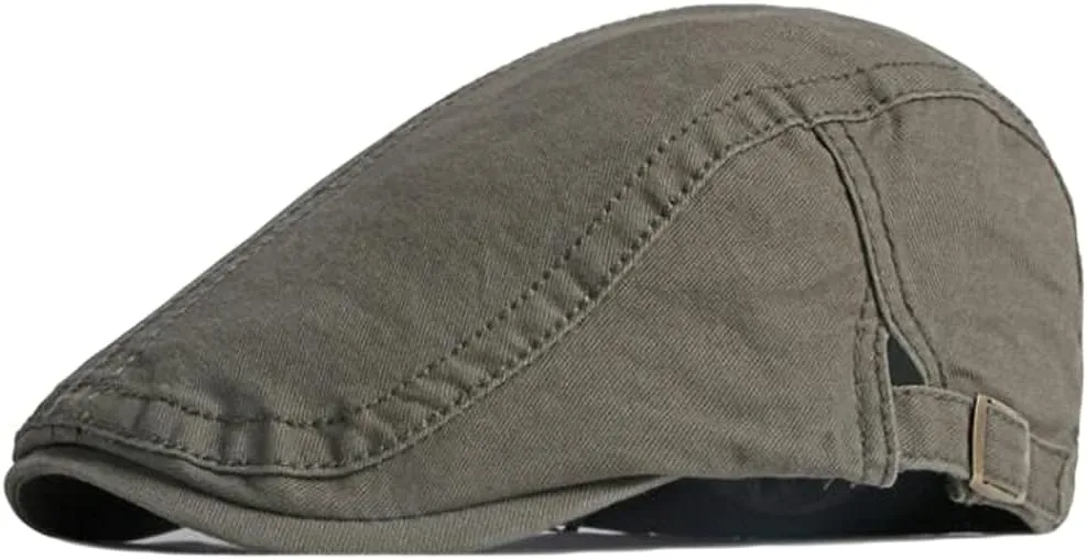 2 Pack Men's Cotton Flat Cap Ivy Gatsby Newsboy Hat