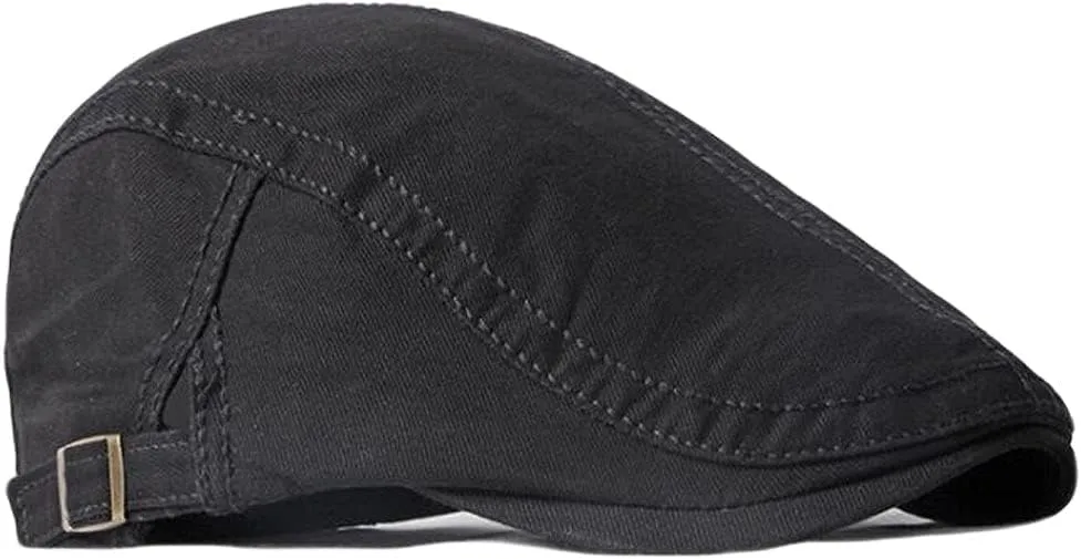 2 Pack Men's Cotton Flat Cap Ivy Gatsby Newsboy Hat