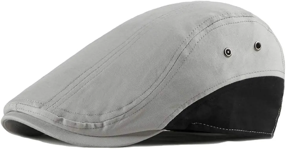 2 Pack Men's Cotton Flat Cap Ivy Gatsby Newsboy Hat