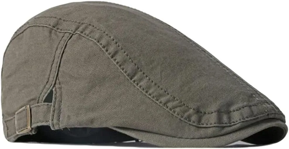 2 Pack Men's Cotton Flat Cap Ivy Gatsby Newsboy Hat