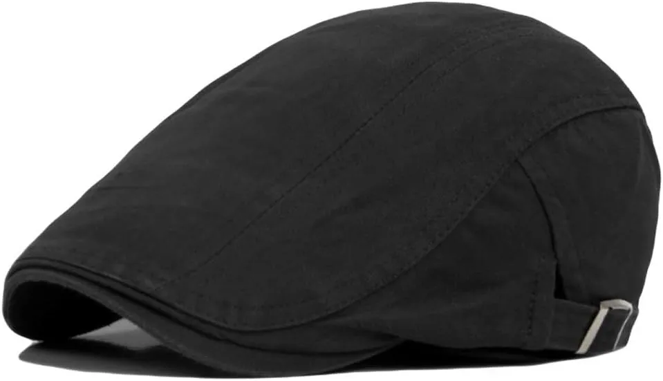 2 Pack Men's Cotton Flat Cap Ivy Gatsby Newsboy Hat