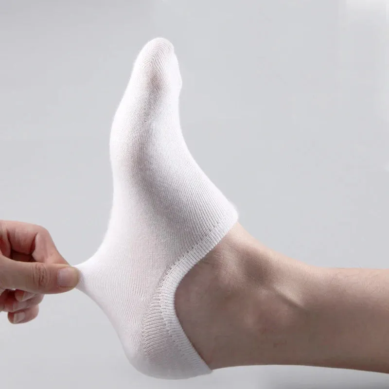 5 Pairs Fashion Men's Boat Socks - Non-slip Cotton