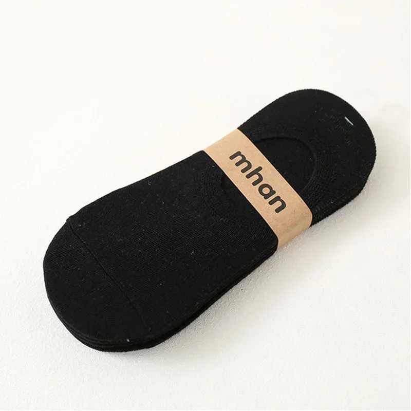 5 Pairs Fashion Men's Boat Socks - Non-slip Cotton