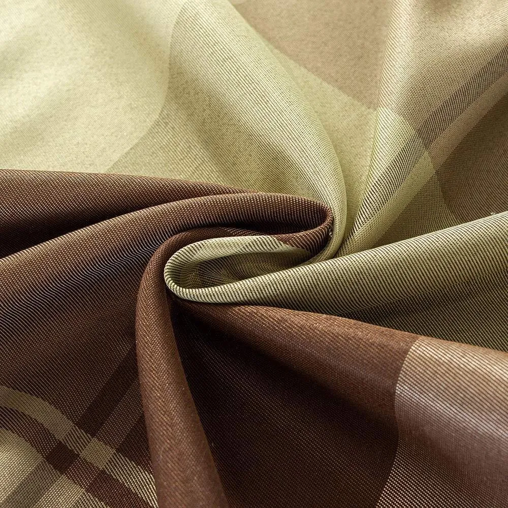 70"x70" Checkered Polyester Round Tablecloth