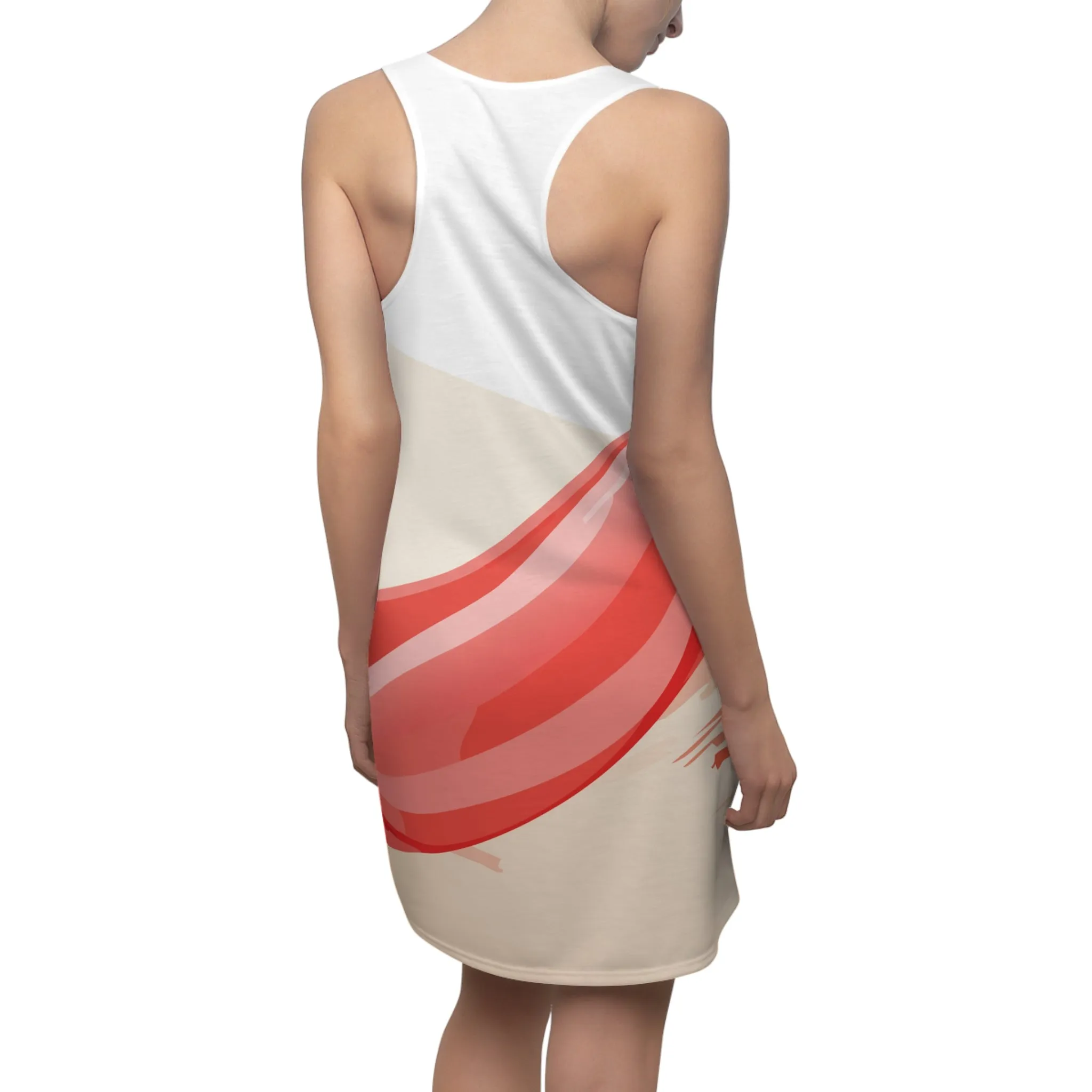Abstract Floral Women's Racerback Dress - Perfect for Summer Days