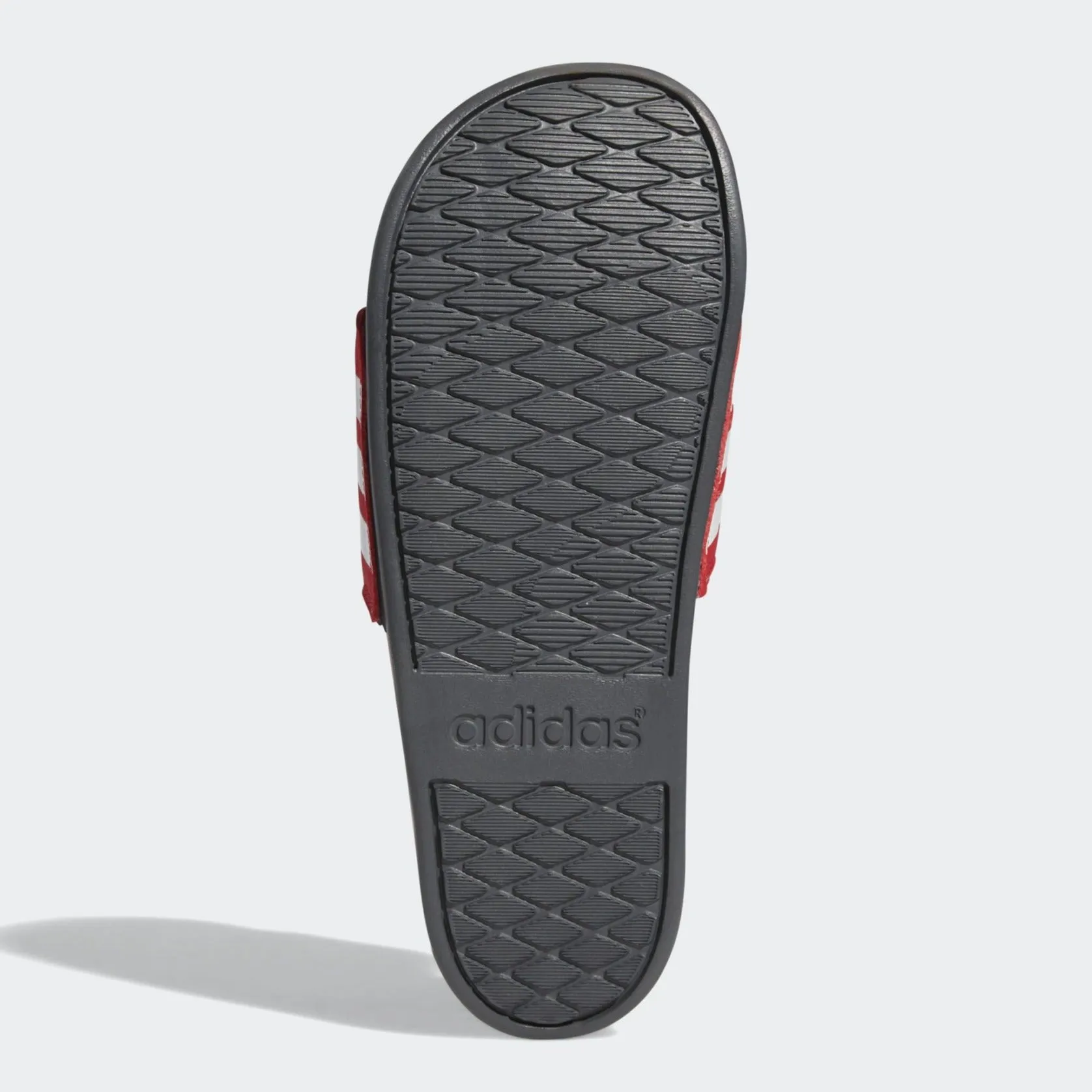 Adidas Adilette Cloudfoam Comfort Stripe (Scarlet/White/Grey)(EG1852)