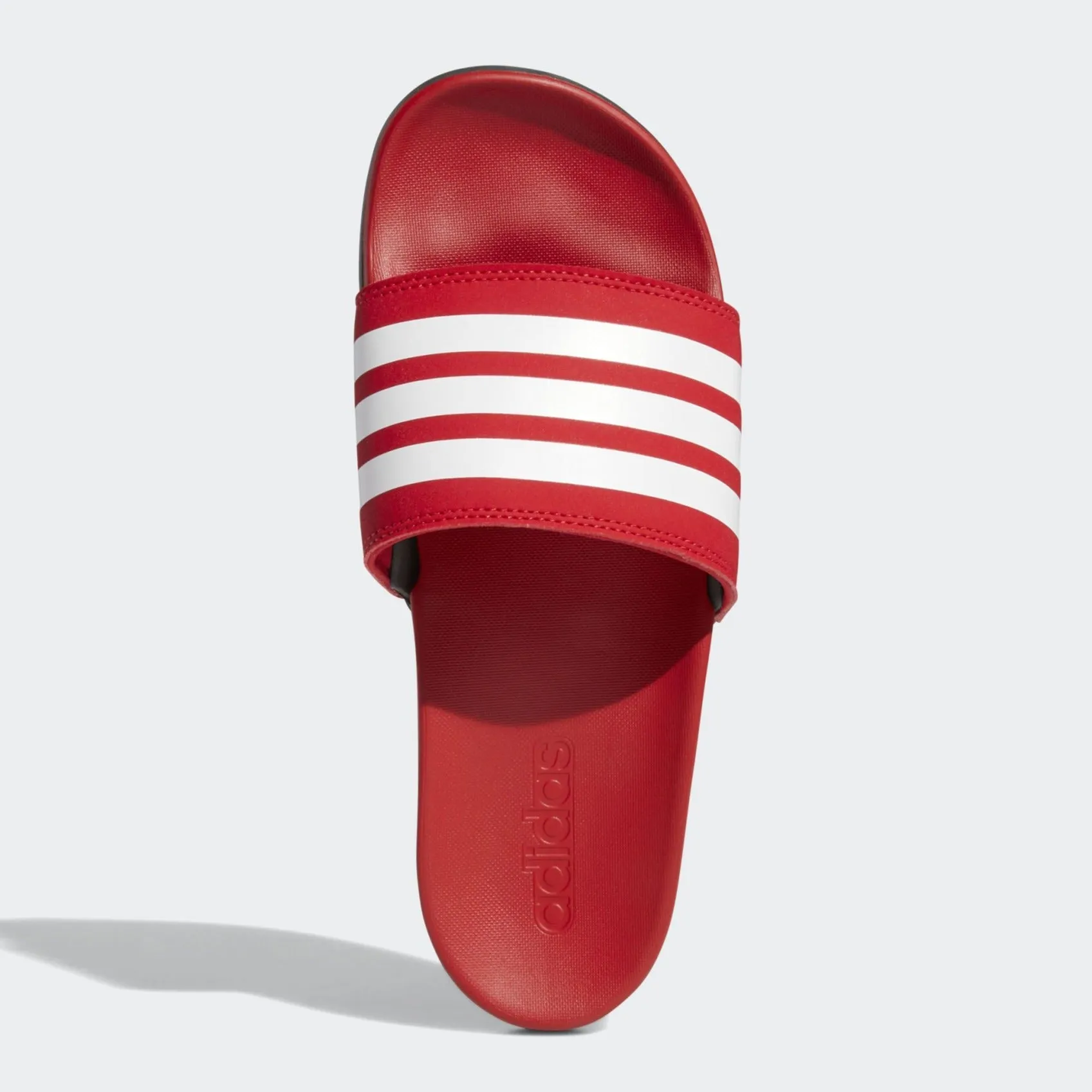 Adidas Adilette Cloudfoam Comfort Stripe (Scarlet/White/Grey)(EG1852)