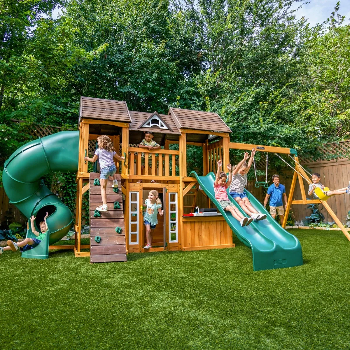 Adventure Bend Swing Set - Installation Available