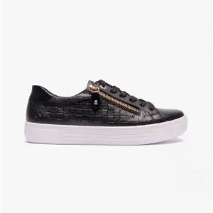 ALINA Ladies Casual Trainers Black