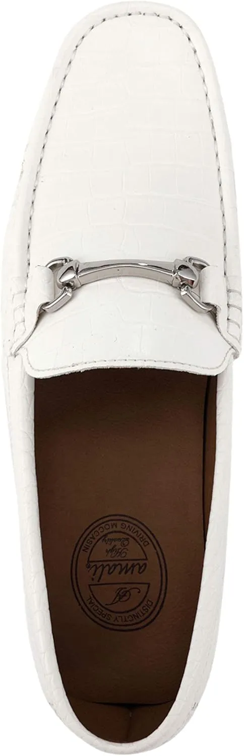 Amali Cola - Driving Moccasins for Men  Mens Slip On Loafers, Moccasins, Slip-on Dress Shoes - Driving Loafers with Matching Color Bit