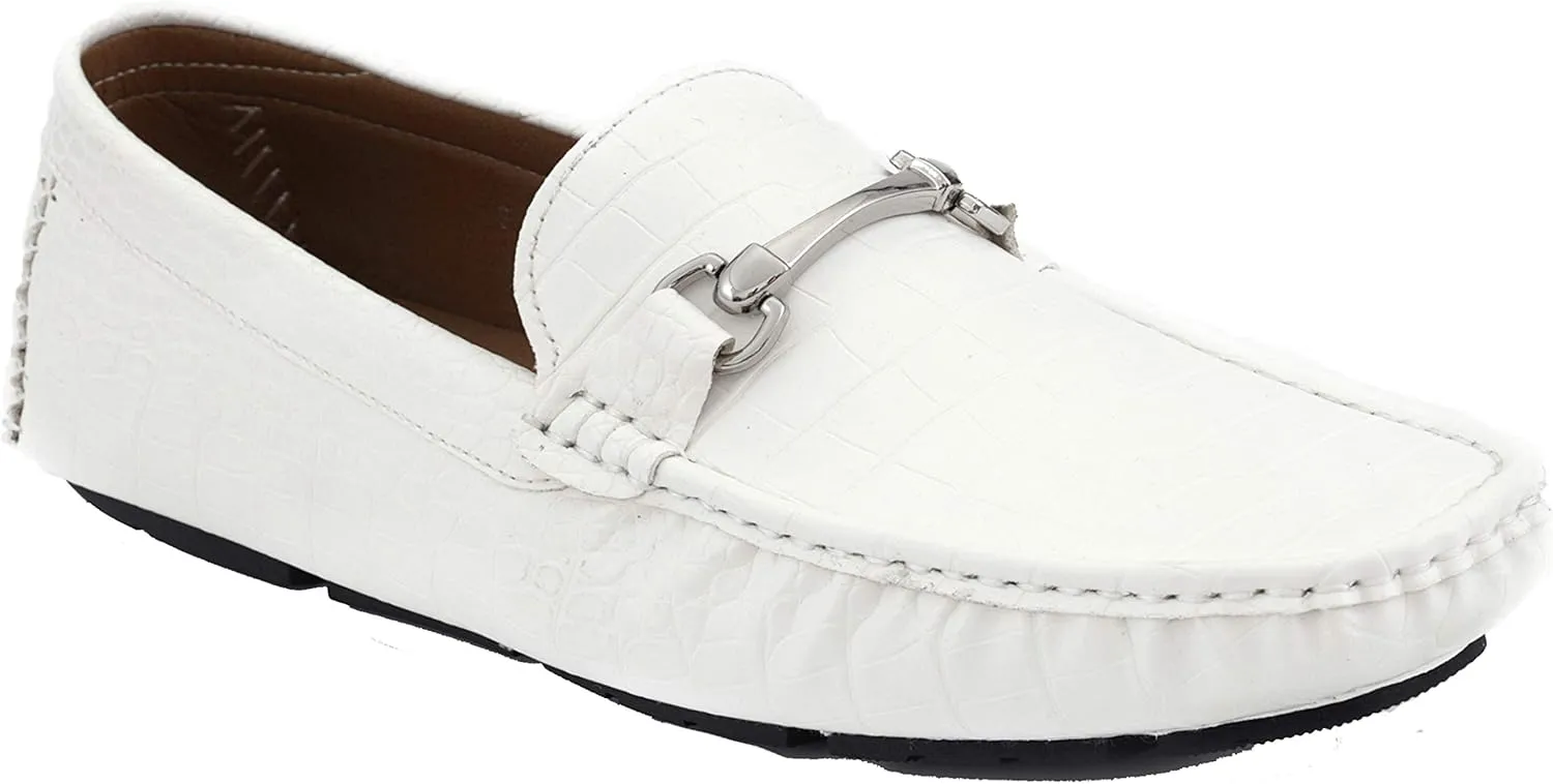 Amali Cola - Driving Moccasins for Men  Mens Slip On Loafers, Moccasins, Slip-on Dress Shoes - Driving Loafers with Matching Color Bit
