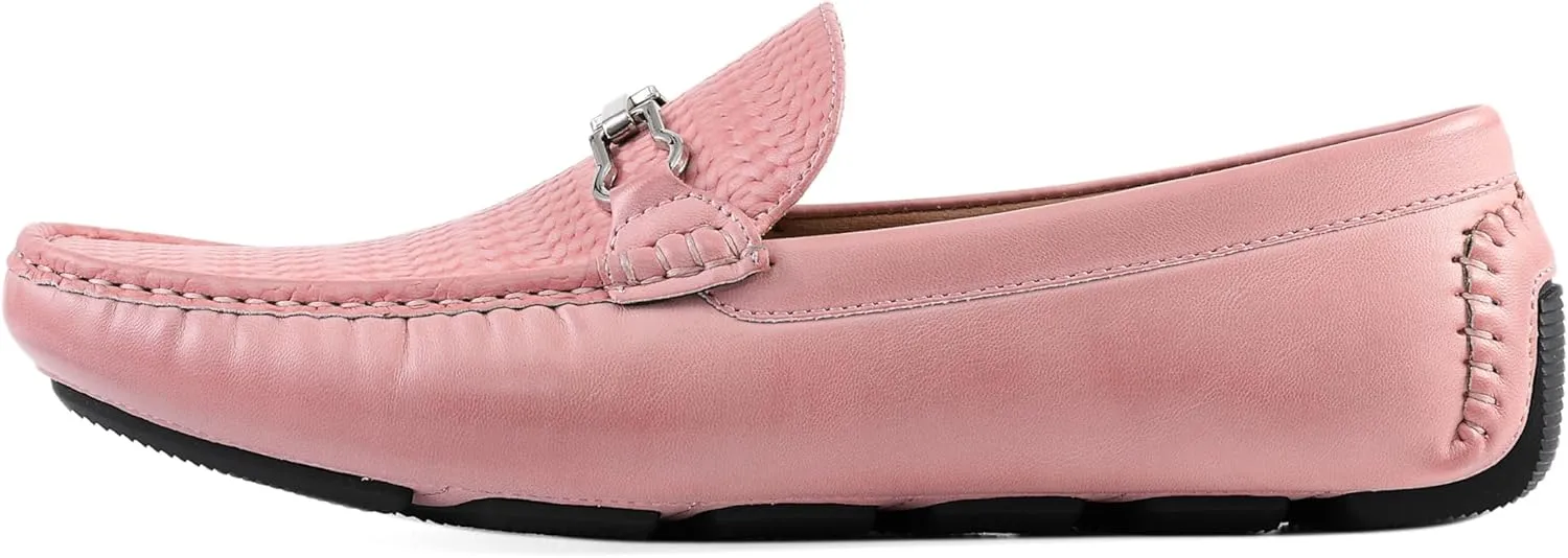 Amali Cola - Driving Moccasins for Men  Mens Slip On Loafers, Moccasins, Slip-on Dress Shoes - Driving Loafers with Matching Color Bit