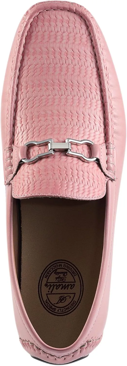 Amali Cola - Driving Moccasins for Men  Mens Slip On Loafers, Moccasins, Slip-on Dress Shoes - Driving Loafers with Matching Color Bit