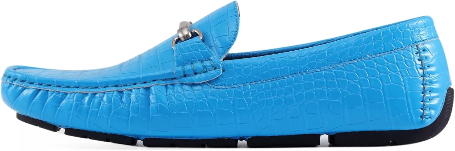 Amali Cola - Driving Moccasins for Men  Mens Slip On Loafers, Moccasins, Slip-on Dress Shoes - Driving Loafers with Matching Color Bit