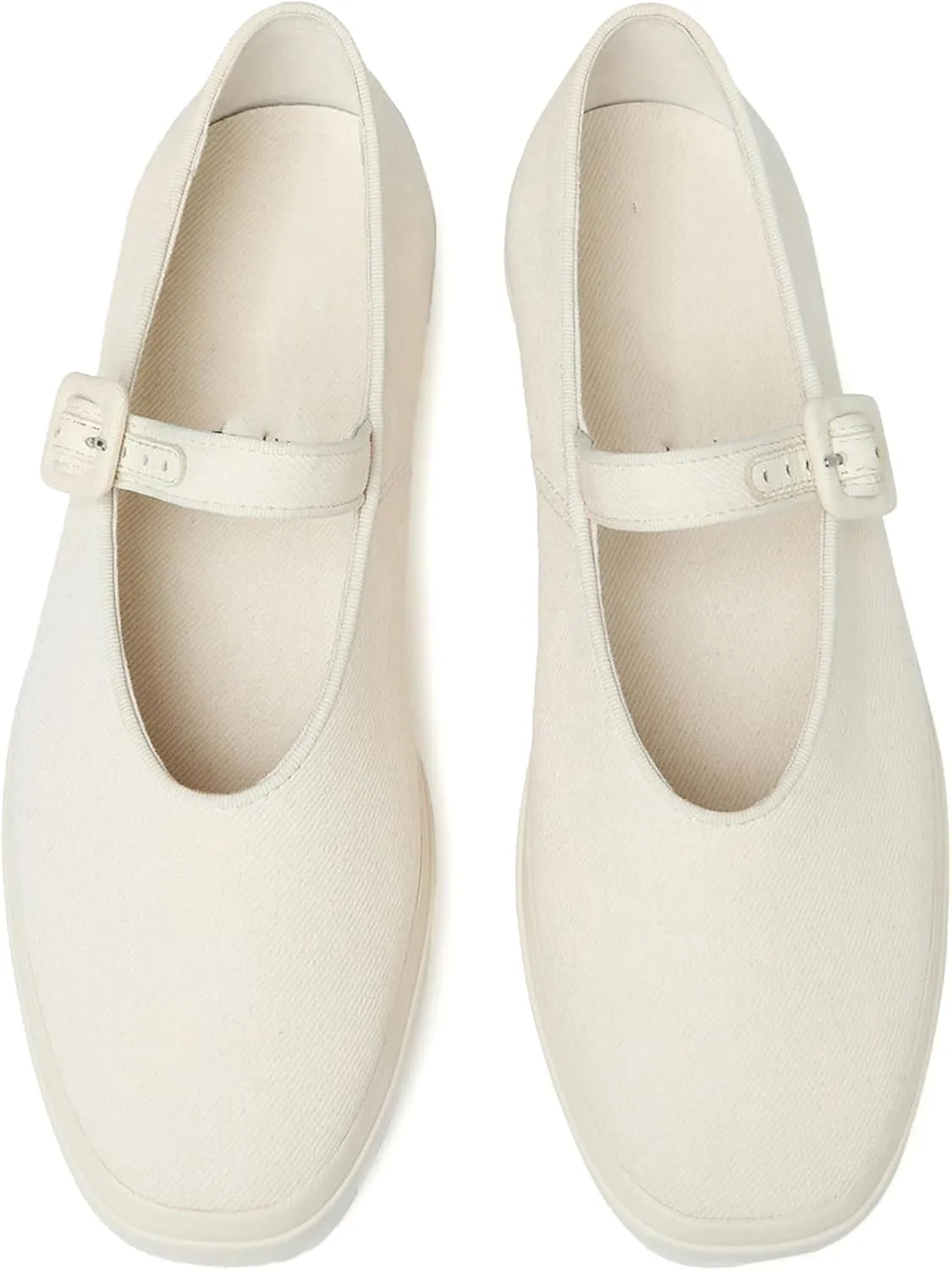 Arqa Mary Jane Flats for Women 1 in Platform Slip on Canvas Sneakers for Work Office Comfortable Classic Casual Loafers with Adjustable Bridge Straps