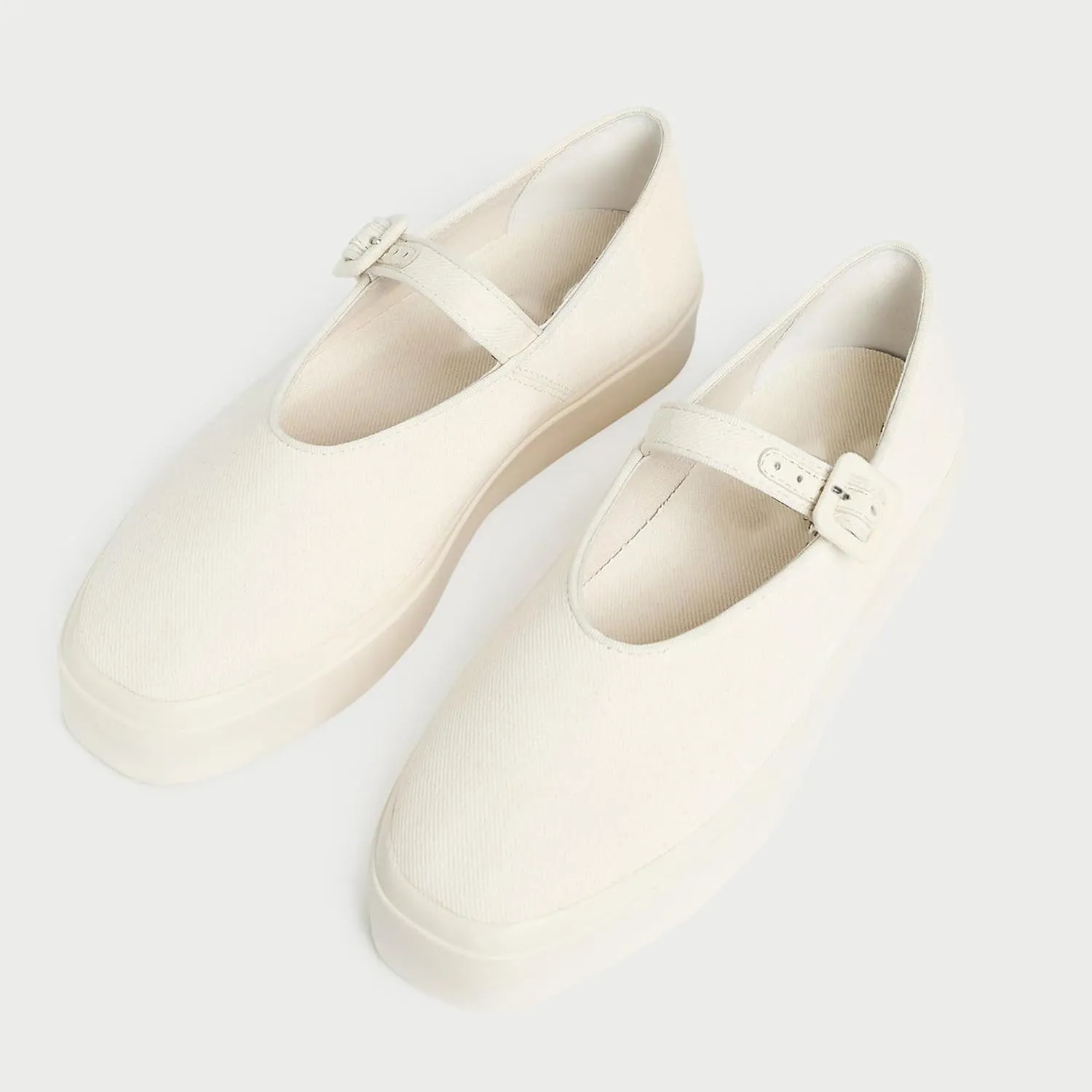 Arqa Mary Jane Flats for Women 1 in Platform Slip on Canvas Sneakers for Work Office Comfortable Classic Casual Loafers with Adjustable Bridge Straps