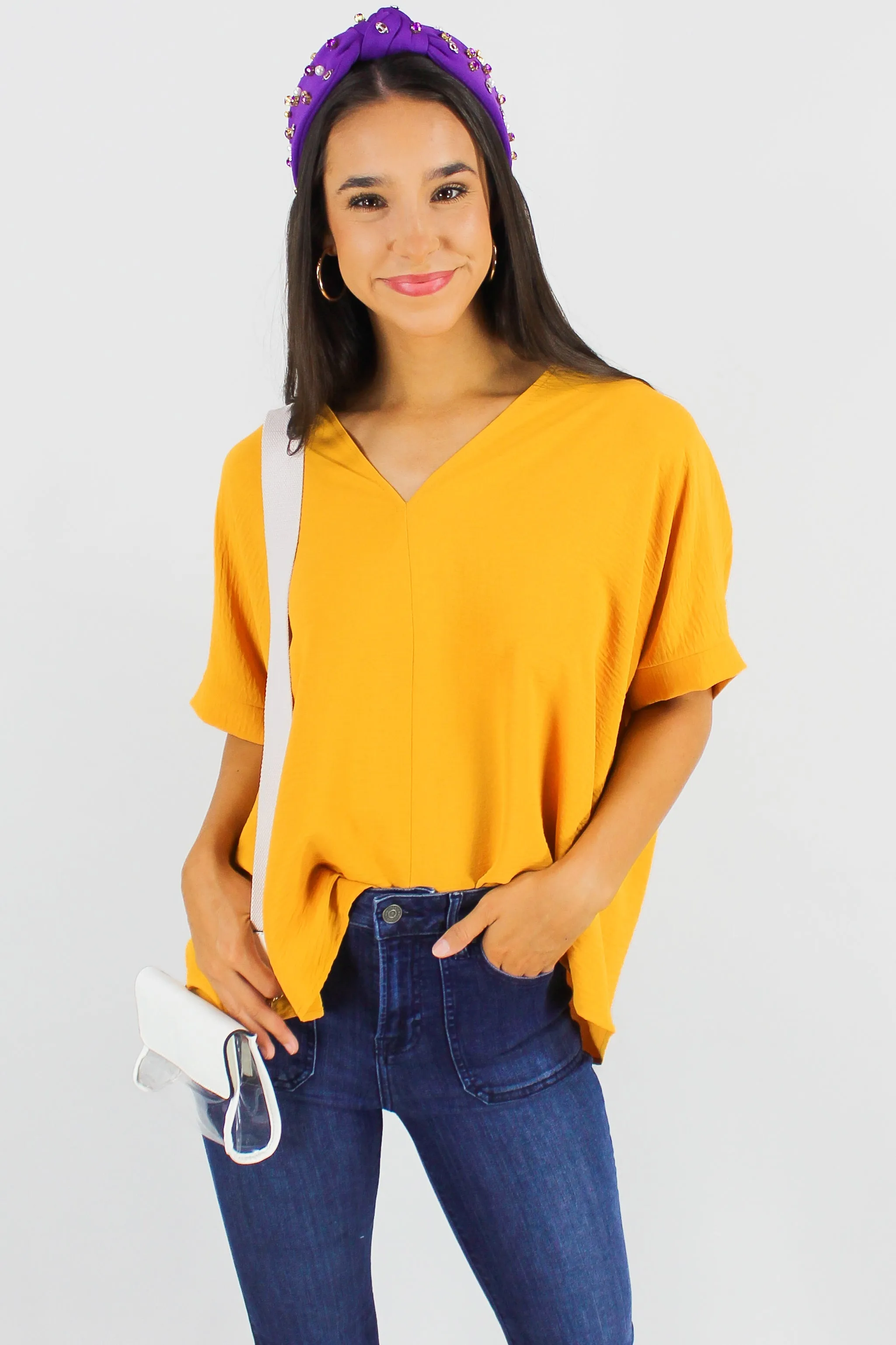 Artistic Inspiration Oversized Blouse in Mustard