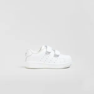 Babies White Washable Leather Trainers