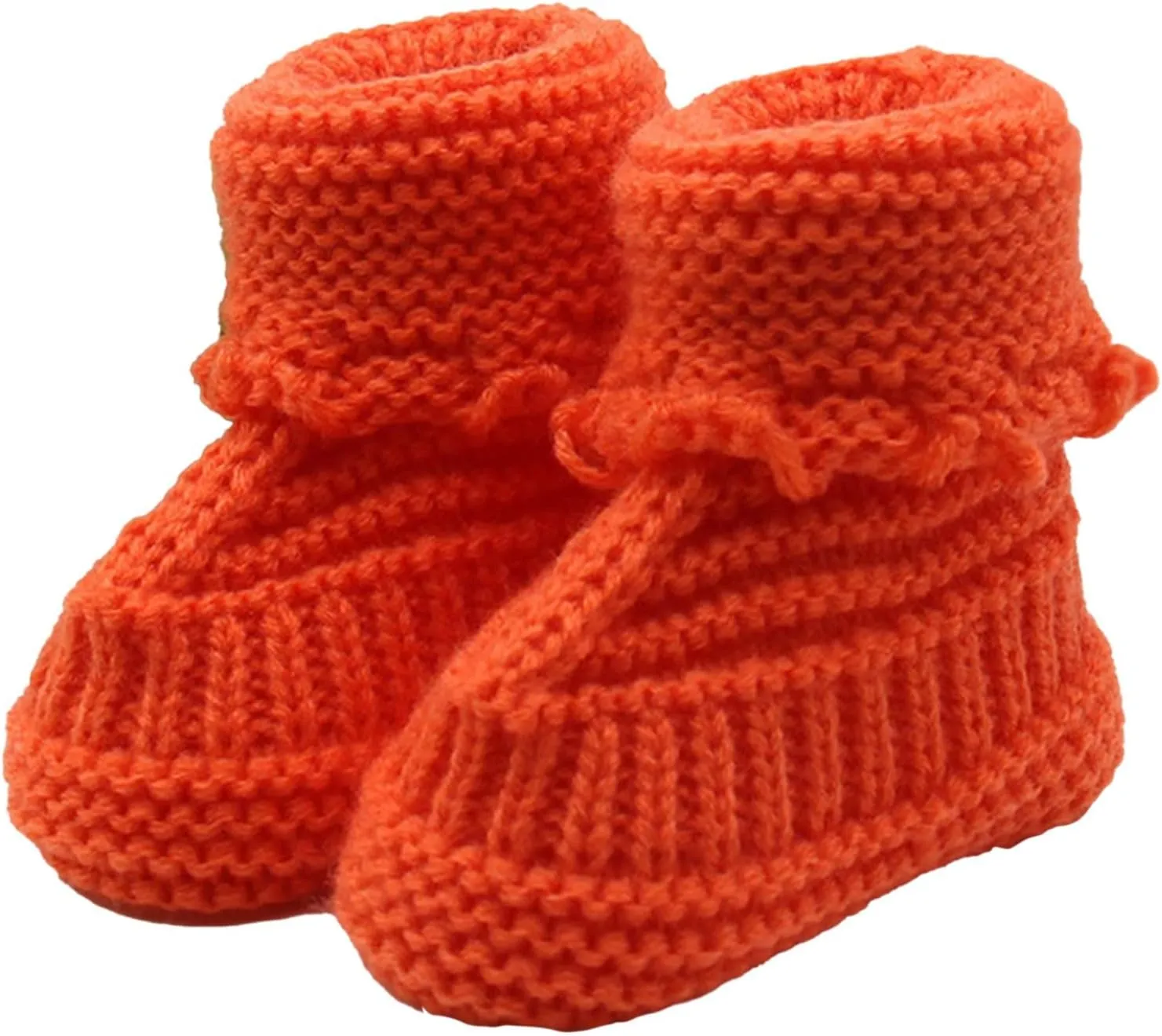 Baby Boys Girls Booties Newborn Infant Hand Knitting Crochet Boy and Girl Cozy Shoes Non Slip Crib Booties Winter