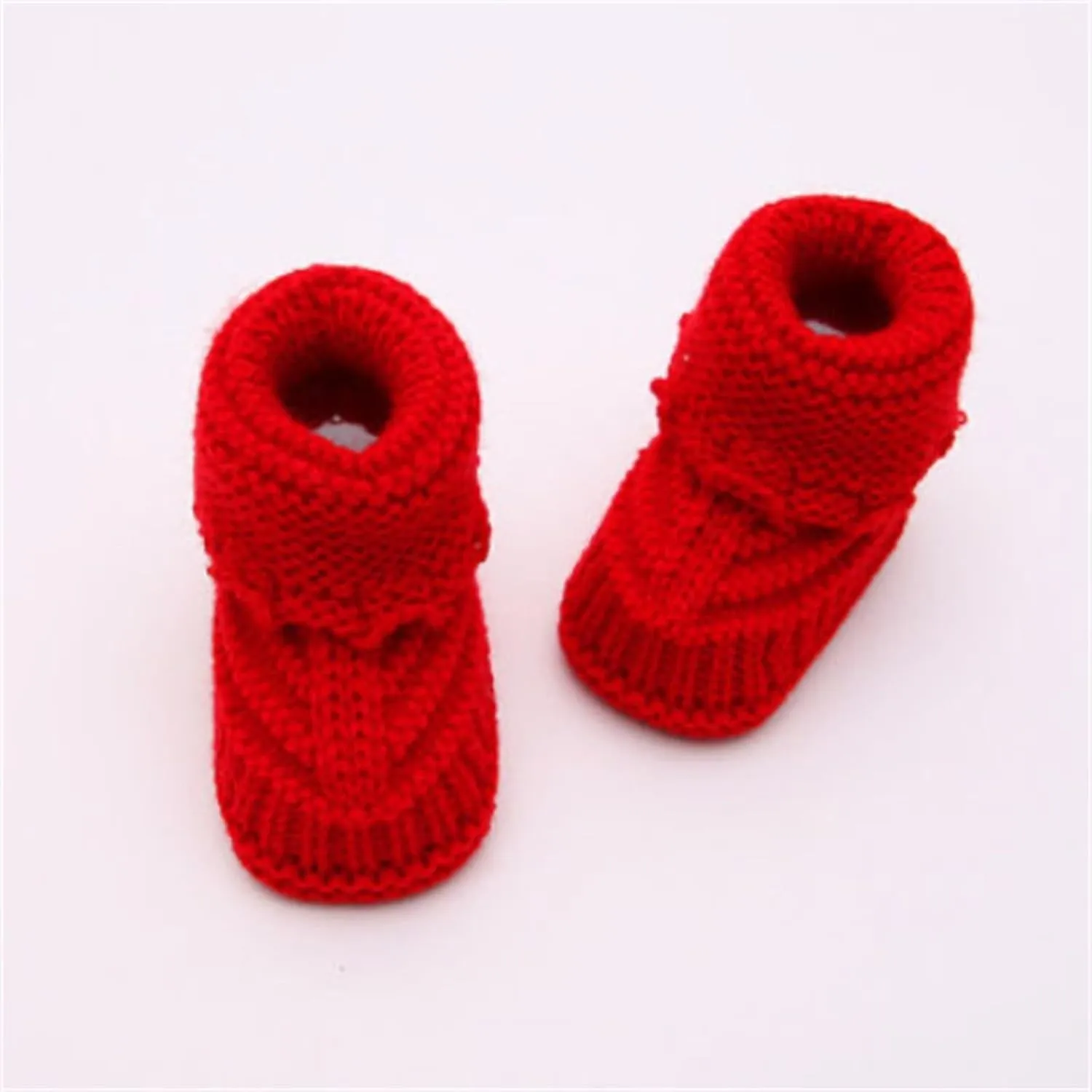 Baby Boys Girls Booties Newborn Infant Hand Knitting Crochet Boy and Girl Cozy Shoes Non Slip Crib Booties Winter