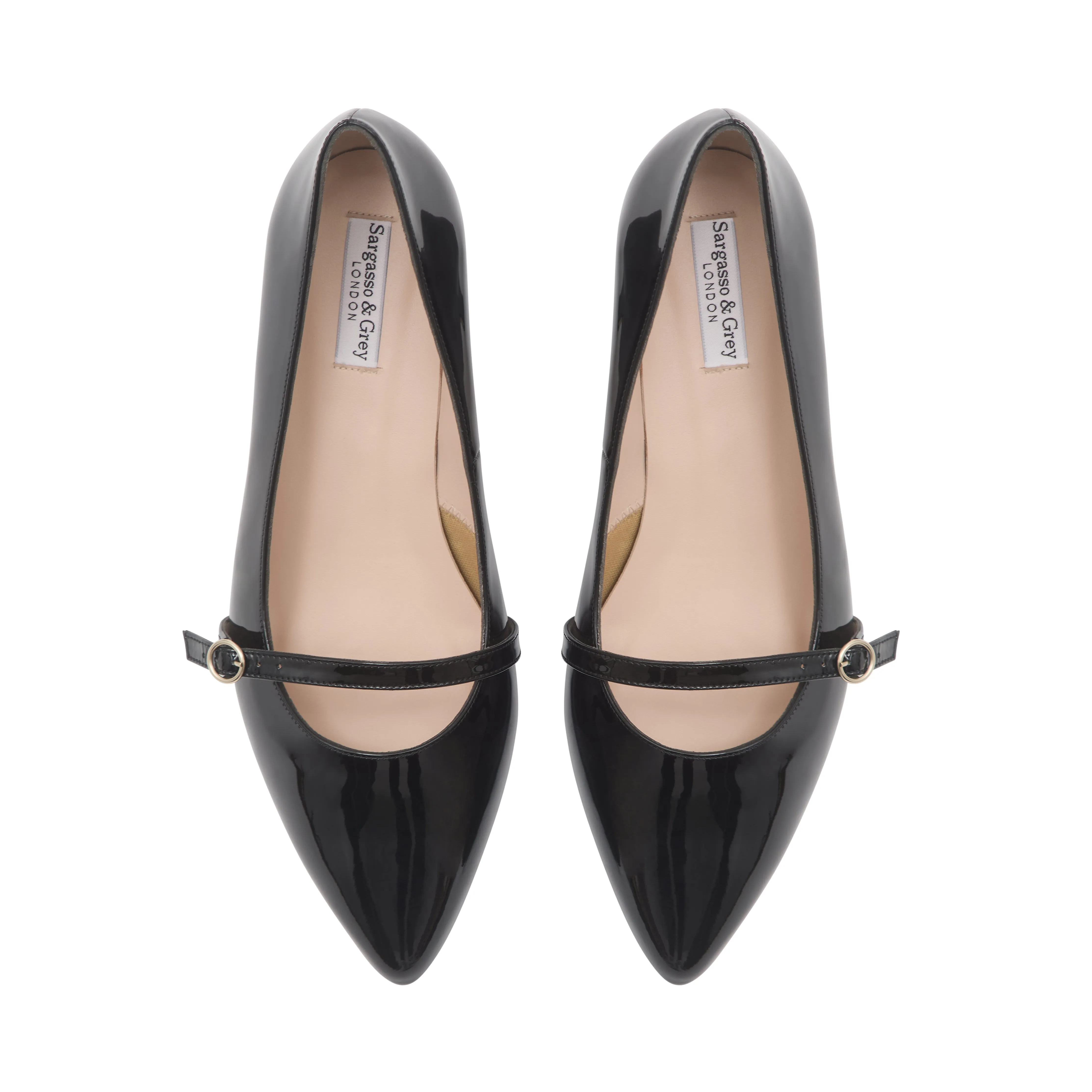 Billie Extra Wide Kitten Heels - Black Patent Leather