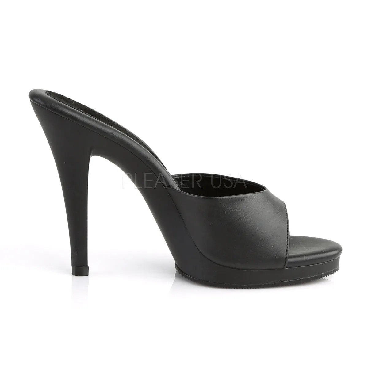 Black Slippers with 4-inch Heels FLAIR-401-2