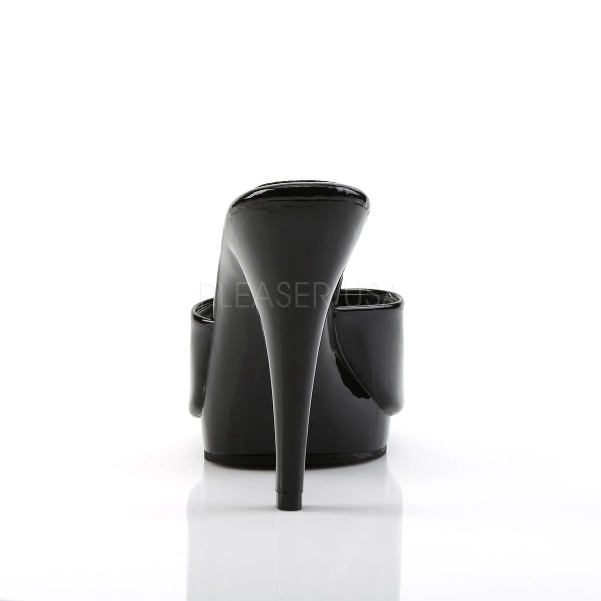 Black Slippers with 4-inch Heels FLAIR-401-2