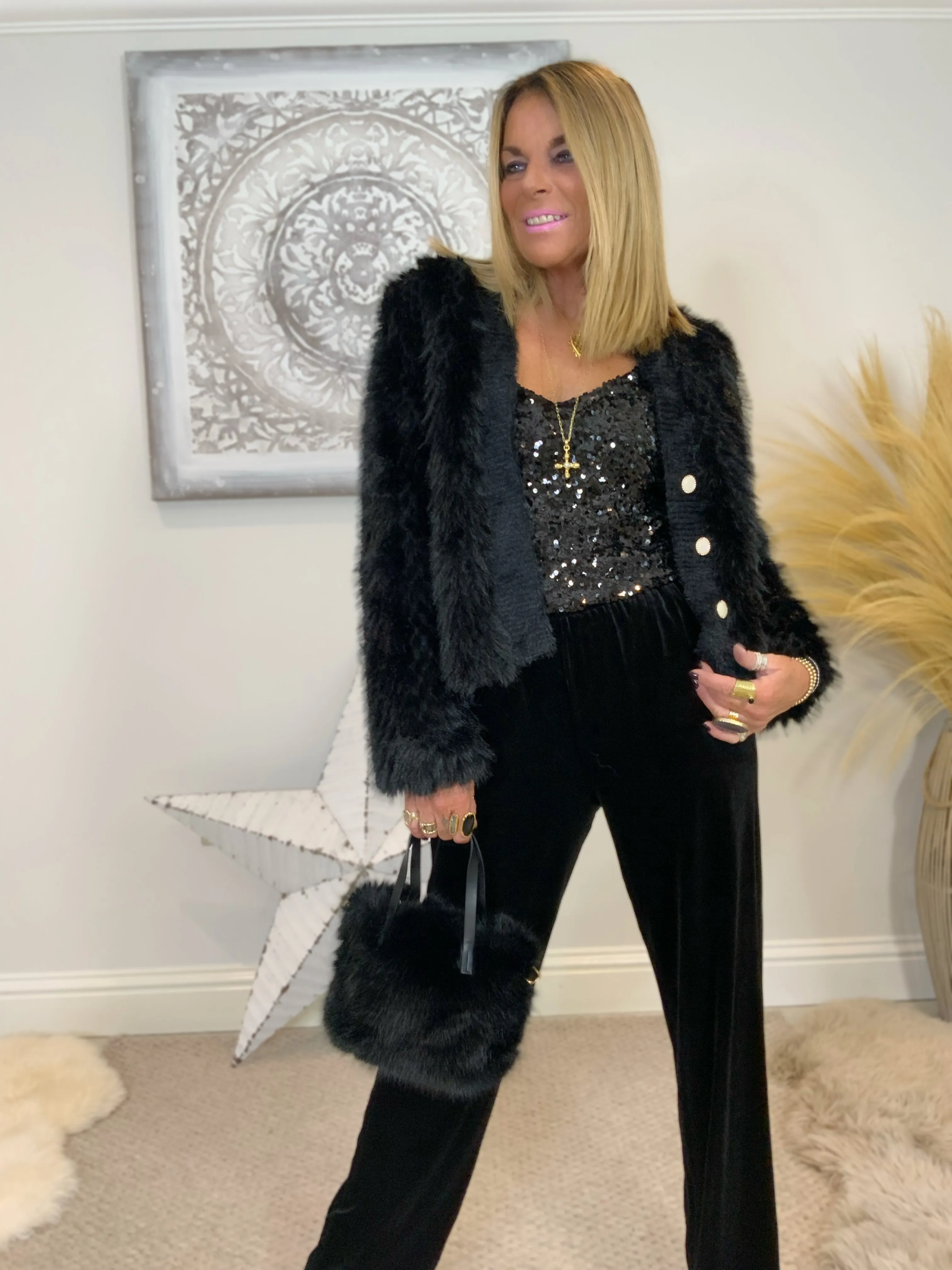 Black Velvet Trouser