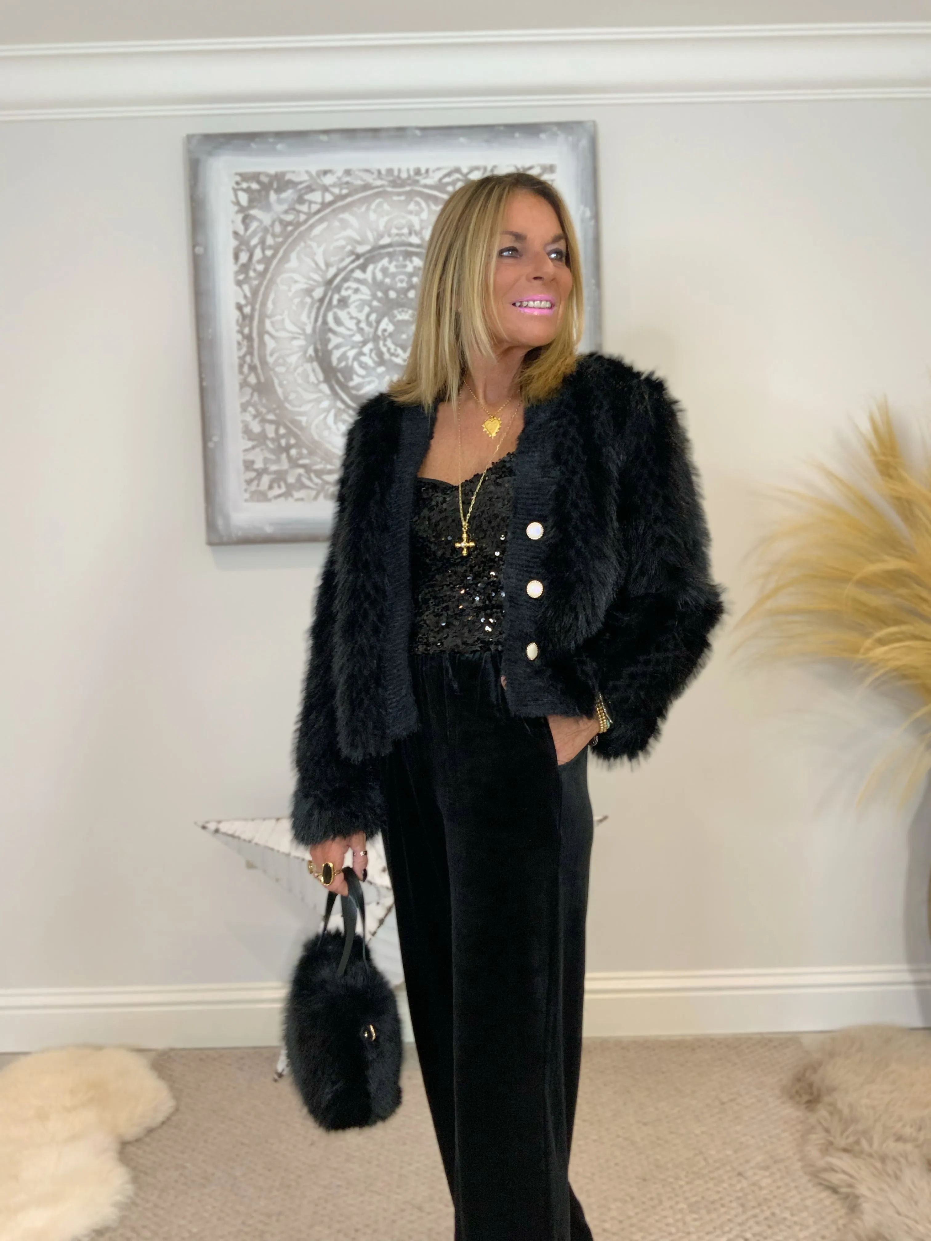 Black Velvet Trouser