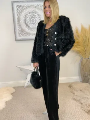 Black Velvet Trouser