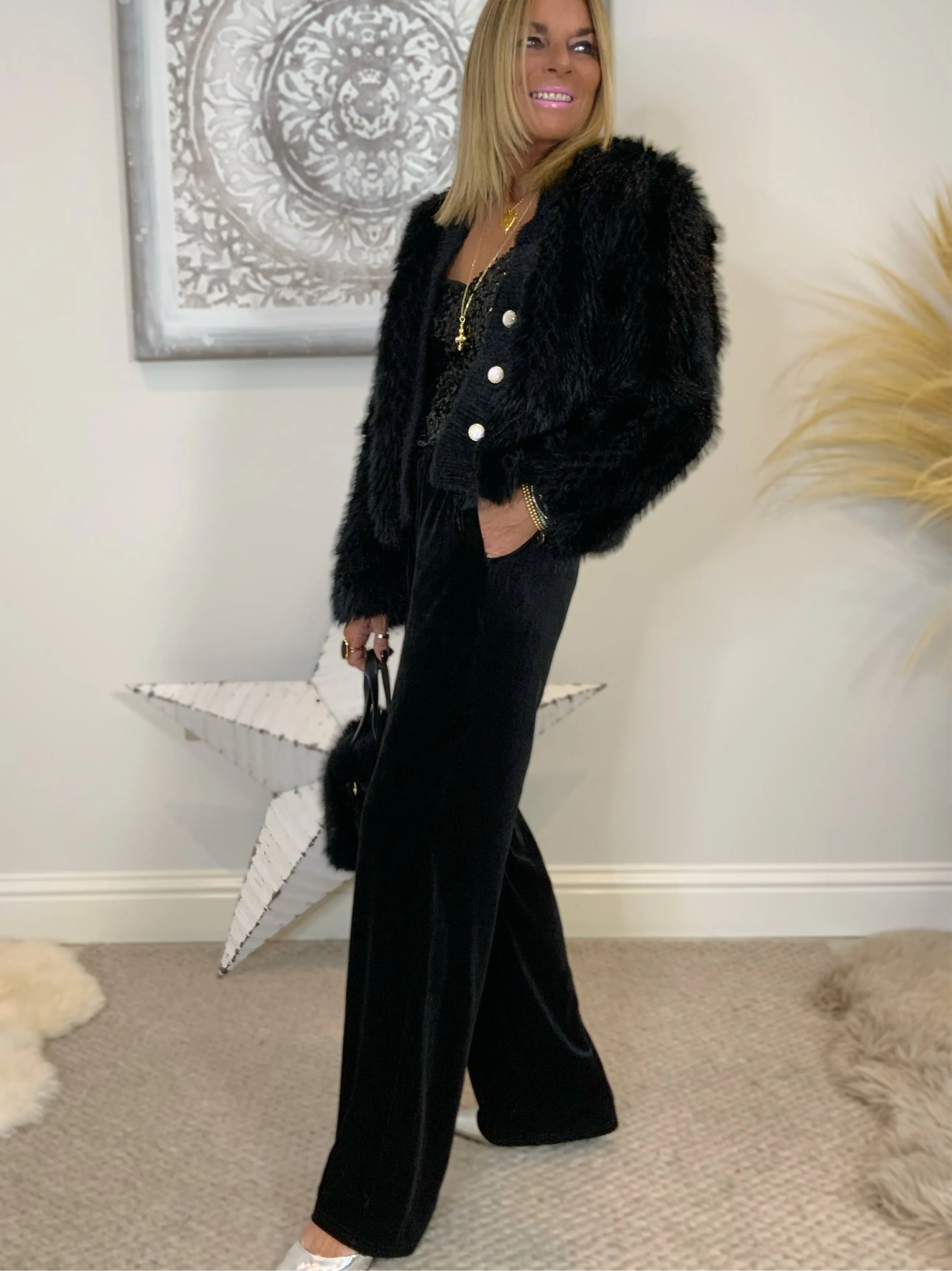 Black Velvet Trouser