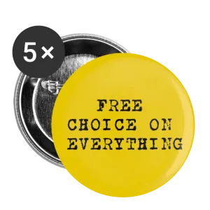 Buttons large 2.2'' (5-pack) by Proud Libertarian