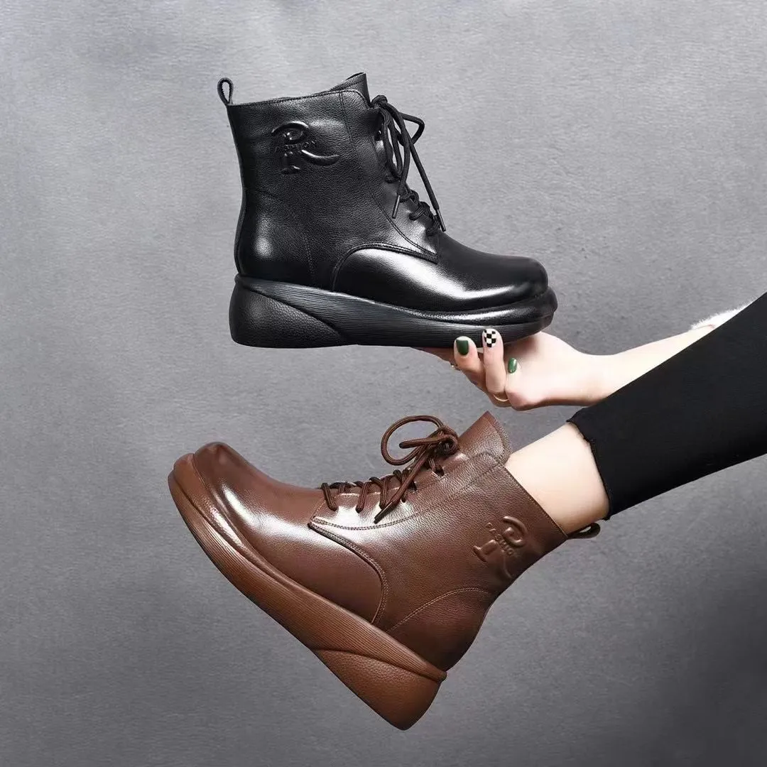 CALLIE™ PURE LEATHER WATERPROOF & DURABLE ANKLE BOOTS