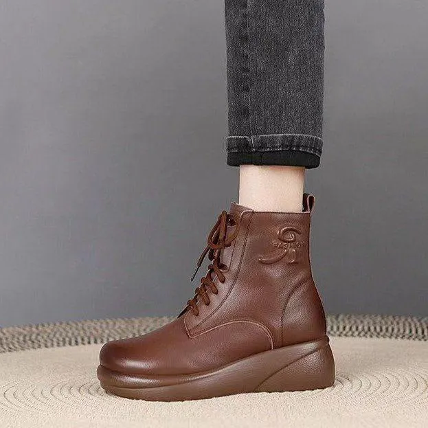CALLIE™ PURE LEATHER WATERPROOF & DURABLE ANKLE BOOTS