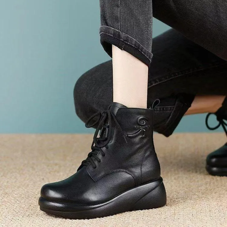 CALLIE™ PURE LEATHER WATERPROOF & DURABLE ANKLE BOOTS