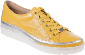 Caprice Women's 23654-24 Casual Leather Trainers Lemon Naplack
