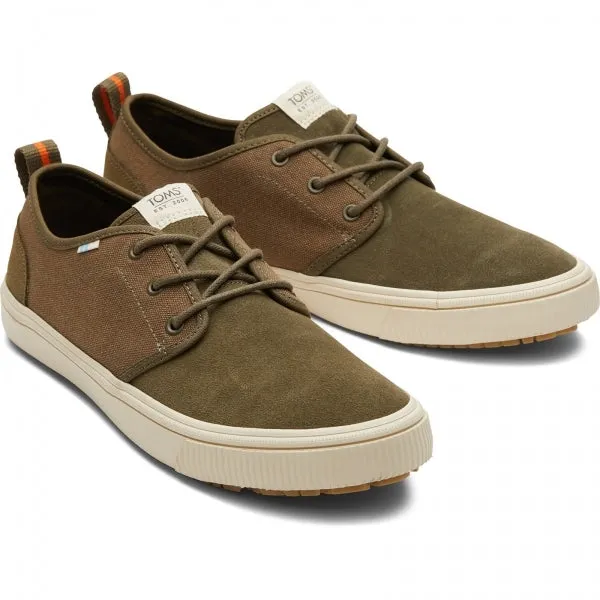CARLO TERRAIN Mens Water Resistant Casual Trainers Green