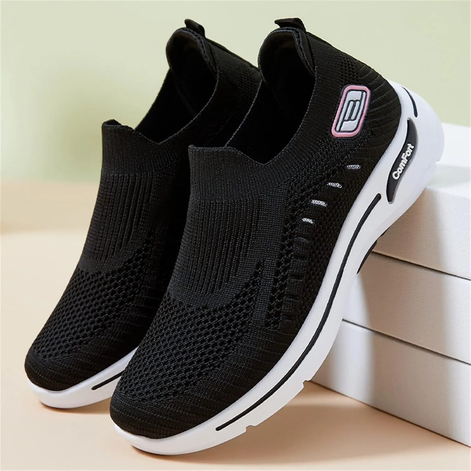Cathalem Sneakers for Women Non Slip Running Shoes Slip On Walking Shoes Breathable Tennis Workout Shoes Gym Sneakers