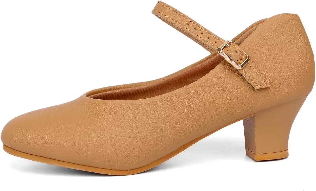 Character Shoes for Women Dance Shoes,Stylish Ankle Strap Heels for Ballroom,Salsa,Tango