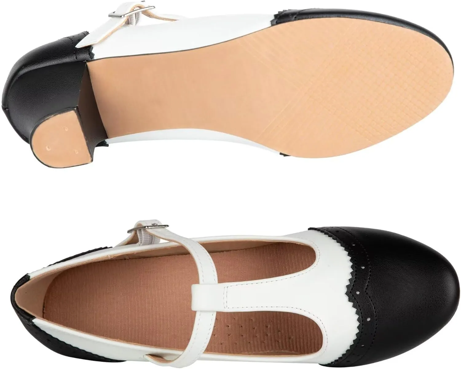 Character Shoes for Women Dance Shoes,Stylish Ankle T-Strap Heels for Ballroom,Salsa,Tango