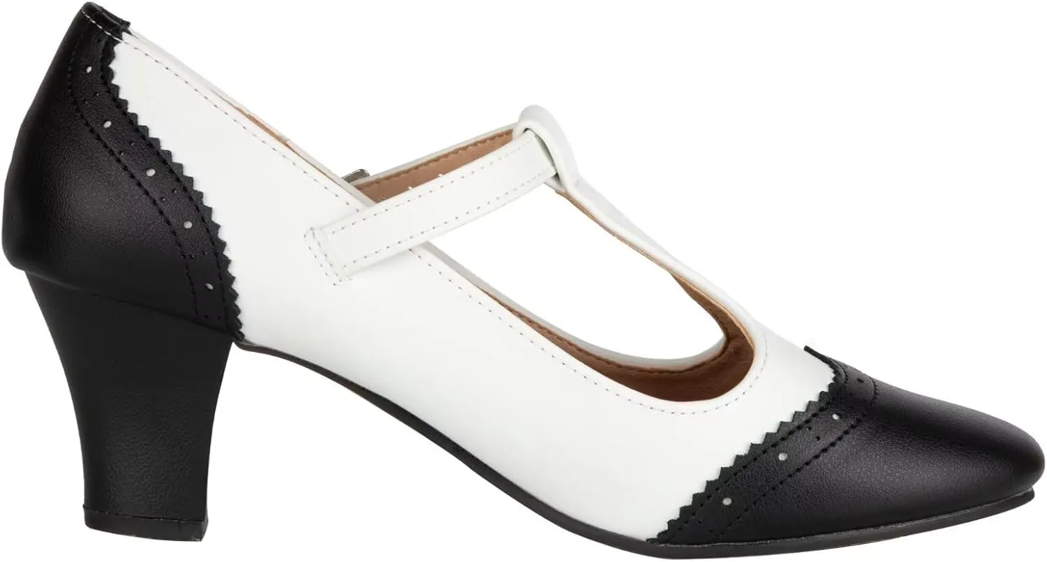 Character Shoes for Women Dance Shoes,Stylish Ankle T-Strap Heels for Ballroom,Salsa,Tango