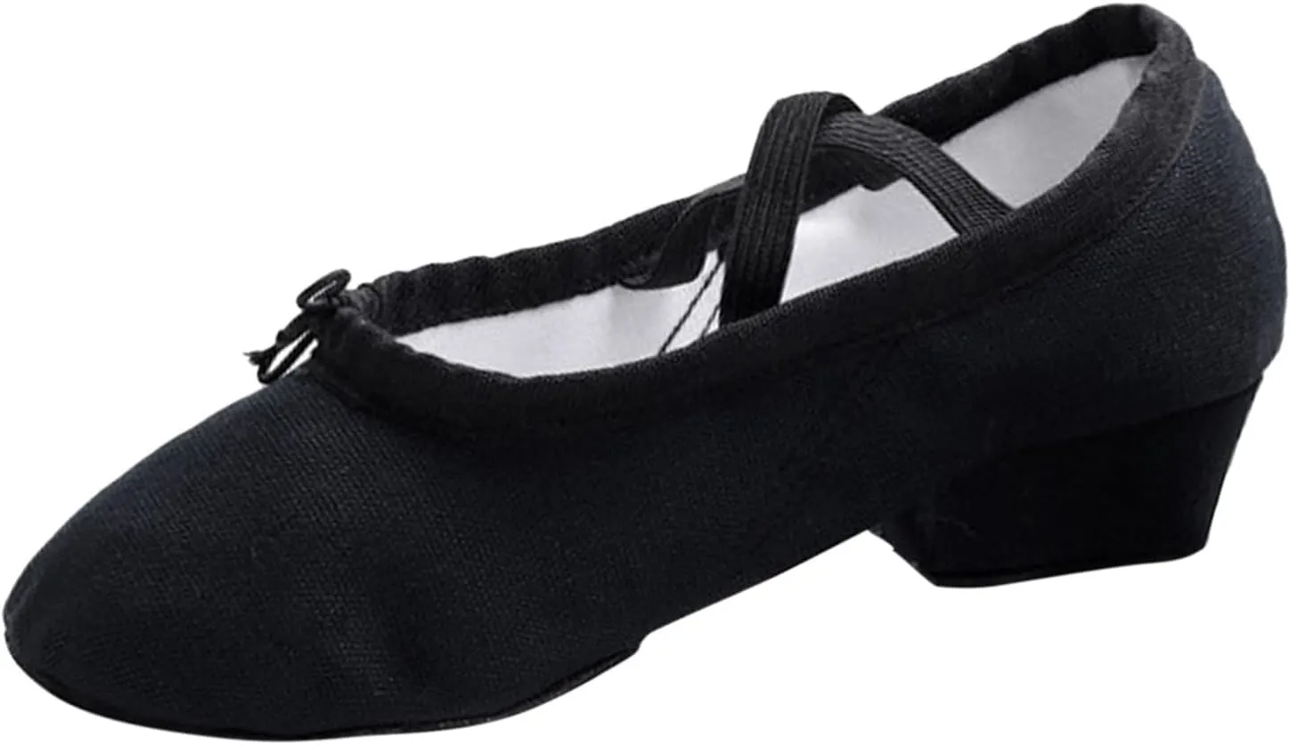 Child Jazz Boots Split Sole Leather Canvas Dance Shoes for Girls Boys Casual Closed Toe Ballet Shoes Sandals