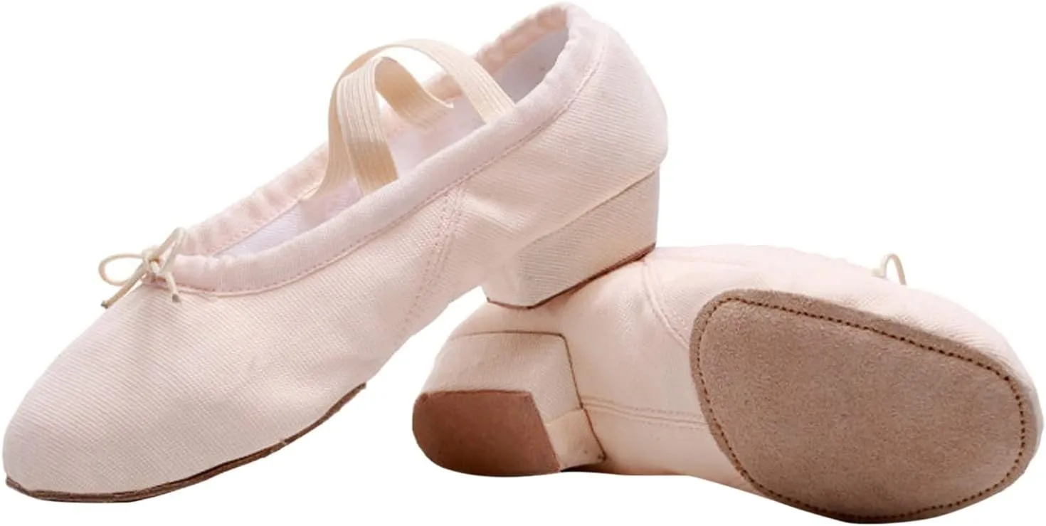 Child Jazz Boots Split Sole Leather Canvas Dance Shoes for Girls Boys Casual Closed Toe Ballet Shoes Sandals