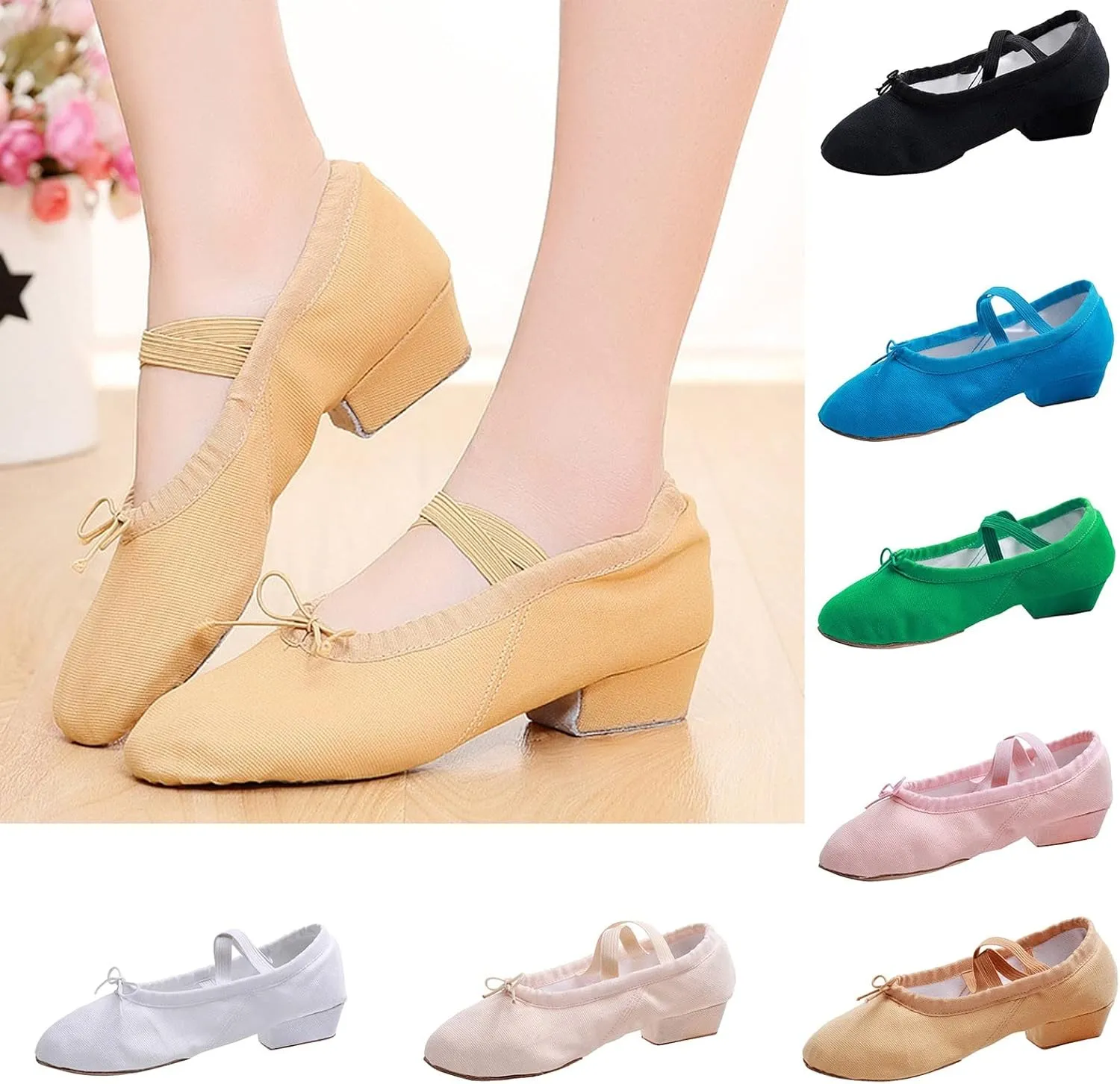 Child Jazz Boots Split Sole Leather Canvas Dance Shoes for Girls Boys Casual Closed Toe Ballet Shoes Sandals