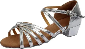 Chunky Heels Sandals Women Summer Dress Shoes Latin Dance Shoes Satin Ballroom Tango Performance Practice Dance Shoes