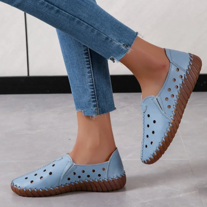 Cilool  Leather Ballet Flats