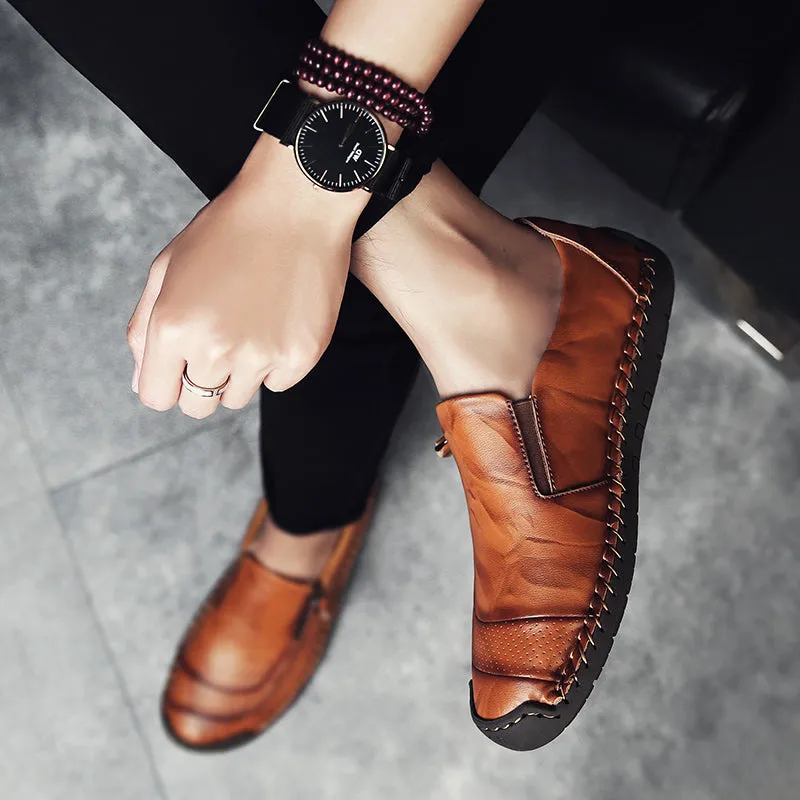 Classic Comfortable Casual Leather Shoes Men Loafers Shoes Split Leather Men Shoes Flats Sale Moccas