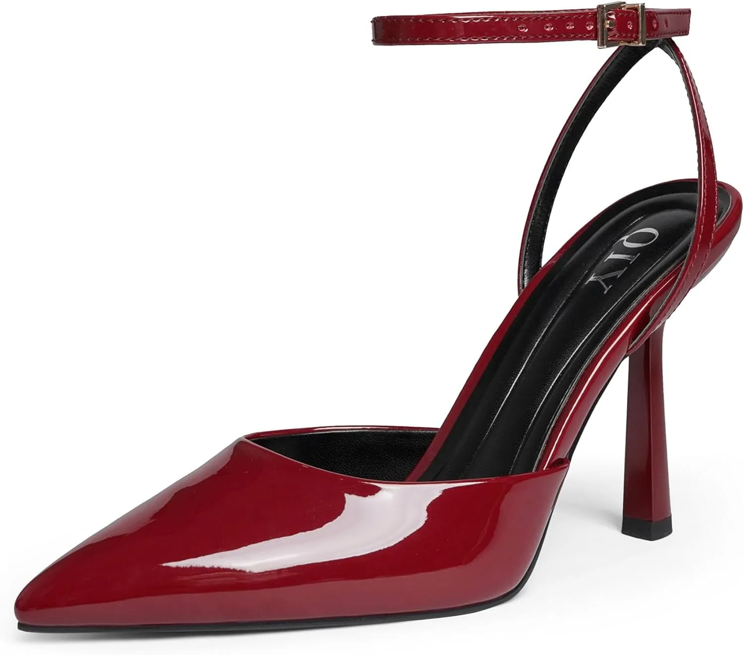 Closed Toe Ankle Strap Heels Women Pumps Pointed Toe Heeled Sandals for Women Stiletto Wedding Dress Shoes