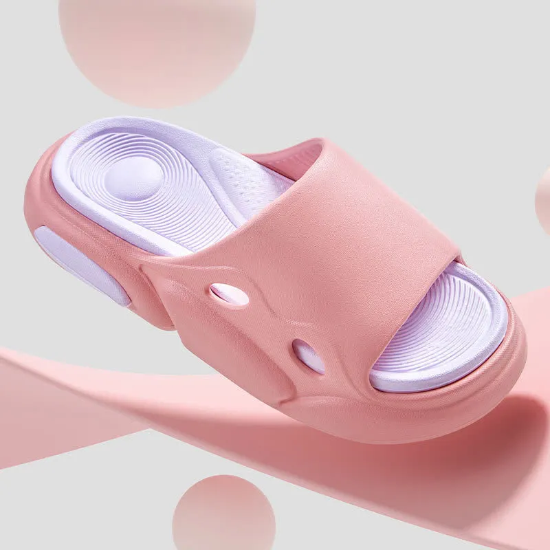 Color Block Arch Support Non-Slip Home Slides