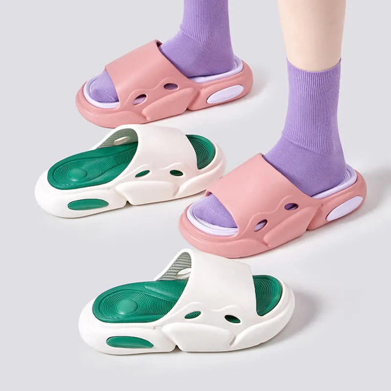 Color Block Arch Support Non-Slip Home Slides
